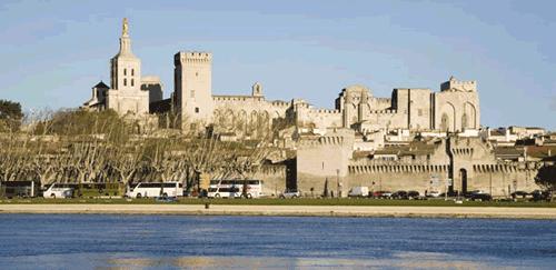 La citt di Avignone, fiume Rodano